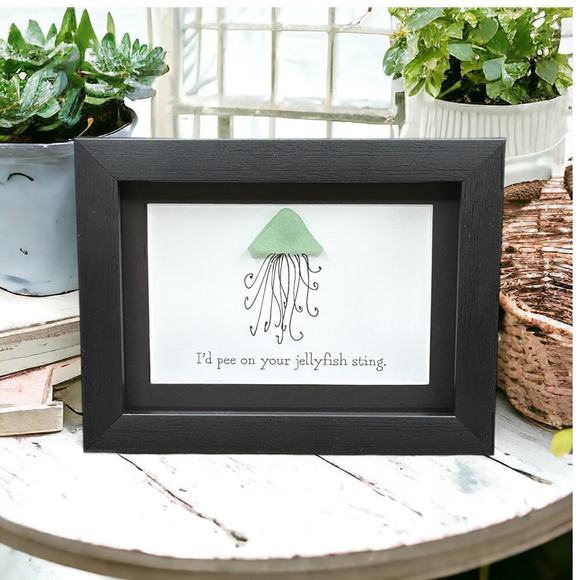 Shark River Sea Glass Co. Other - Sea Glass Art Friendship Gift Unique Seaglass Best Friend Jellyfish Bestie